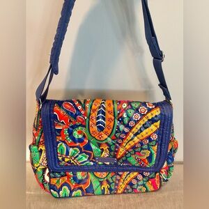 Vera Bradley Venetian Paisley Puffer Messenger or Diaper Shoulder Bag 17" x 12"